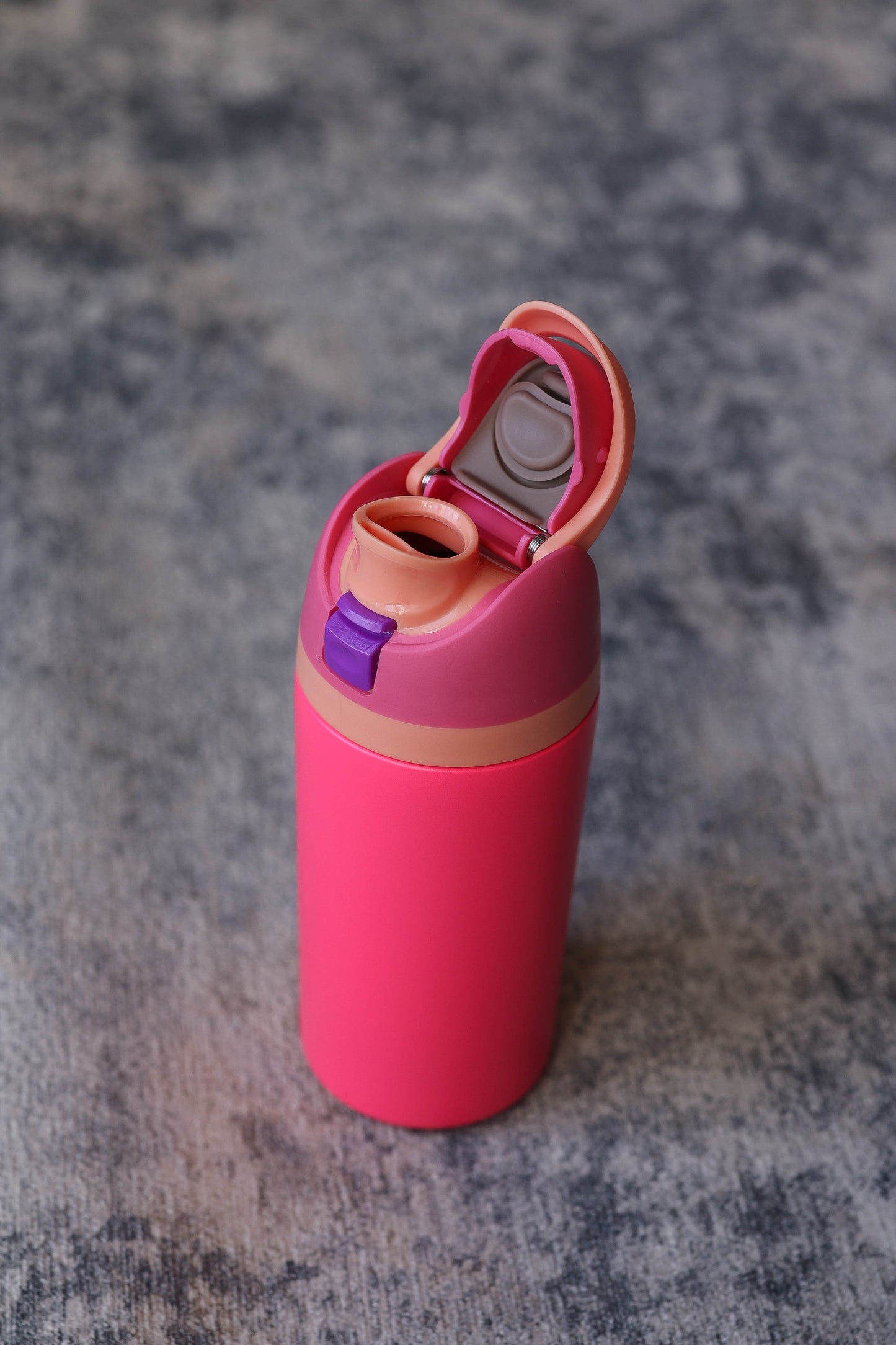 16oz Pink Flip Top Stainless Tumbler