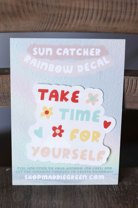 Take Time For Yourself Vinyl Suncatcher Decals