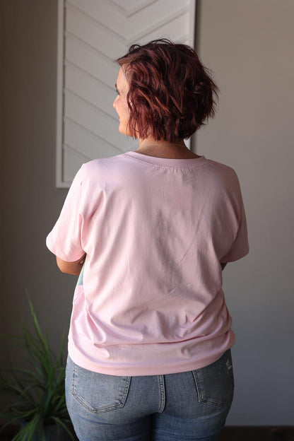 Pastel Colorblock Crewneck Top