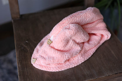 Pink Quick Drying Hair Towel