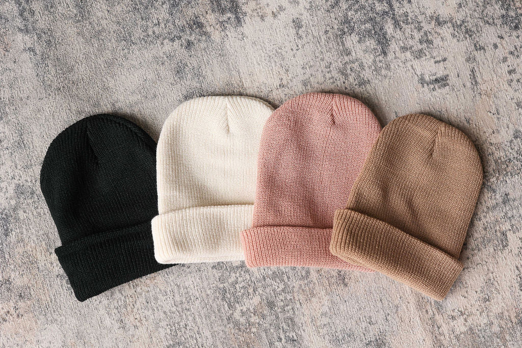 Blush Pink Slouchy Knit Beanie