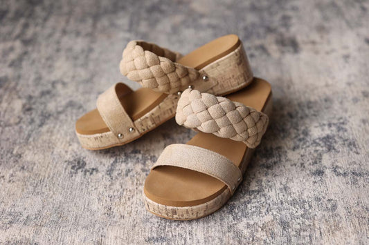 Introducing our Light Beige Woven Band Slides - the perfect summer staple for any outfit! These slides are not only super cute and comfy, but they're also versatile enough for any occasion - from work to play dates and everything in between. Stay stylish and comfortable all summer long! Classy Closet Online Women's Modest Clothing Boutique IOWA