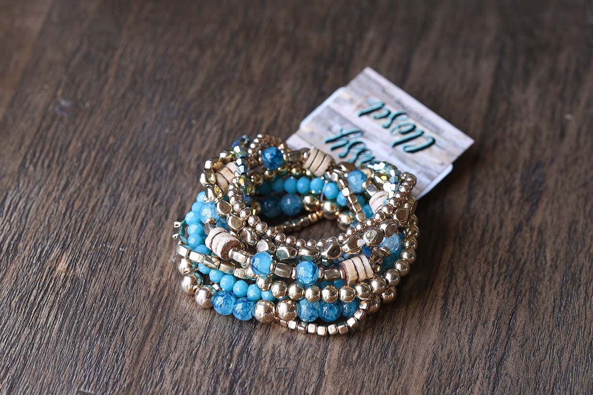 Gold Boho Multi Layer Bracelet Set