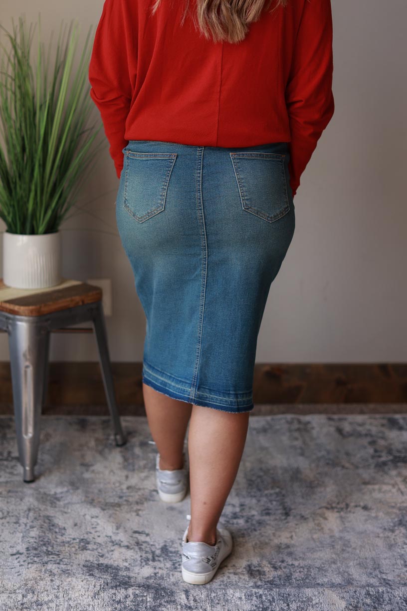 NWT Jeremy Scott Patched Fringed Denim Pencil Skirt Size 8 $705 | eBay