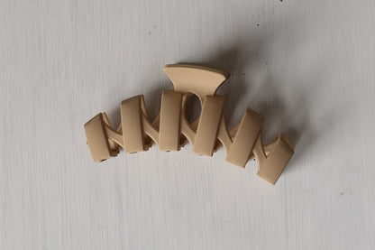 4.5 Inch Ash Mocha Zig Zag Claw Clip