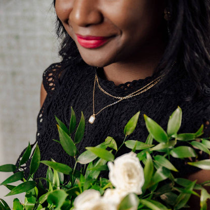 Megan Necklace in White