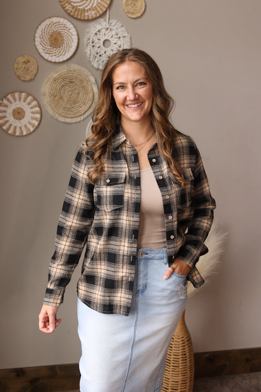 Multicolor Retro Plaid Flannel Shirt