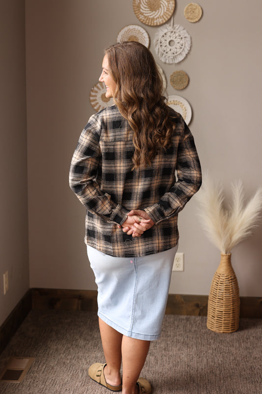 Multicolor Retro Plaid Flannel Shirt