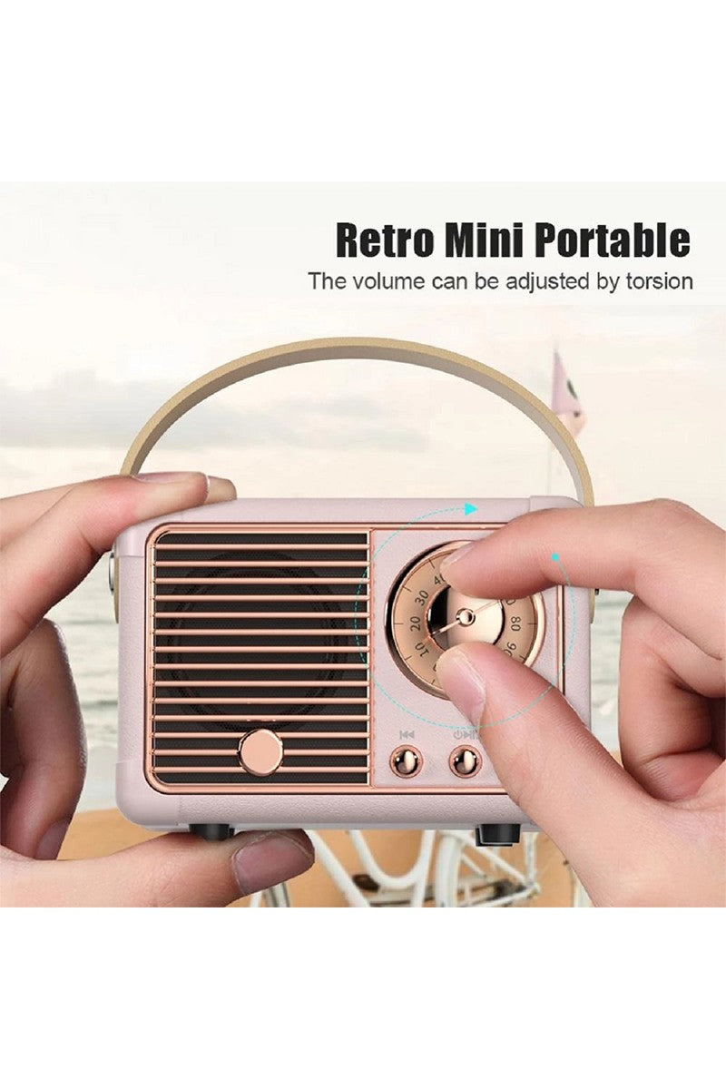 Pink Retro Mini Wireless Bluetooth Speaker