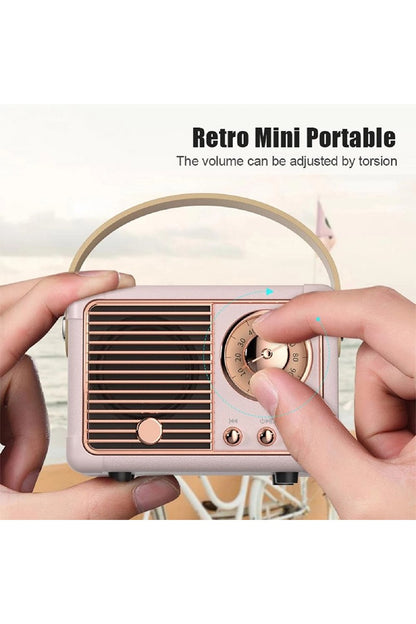 Pink Retro Mini Wireless Bluetooth Speaker