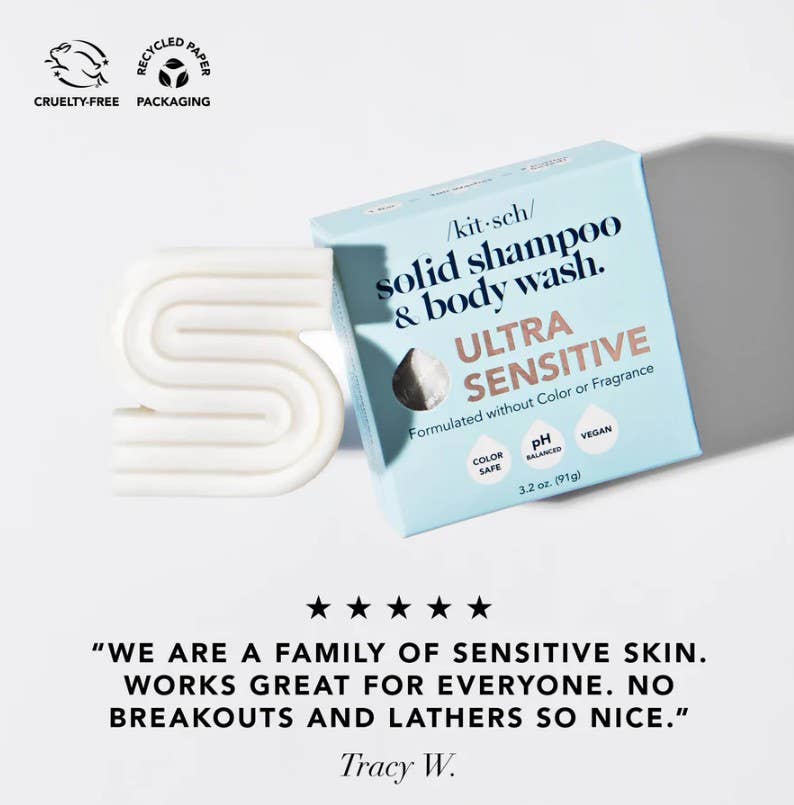 Ultra Sensitive Hair Shampoo & Body Wash Bar Fragrance Free