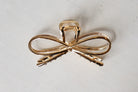 gold bowknit claw clip