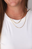 three layered gold chain necklace for all day wear