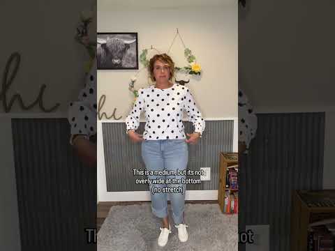 Blakely Polka Dot Puff Sleeve Blouse - White & Black Long Sleeve