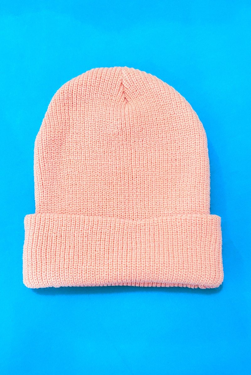 Blush Pink Slouchy Knit Beanie