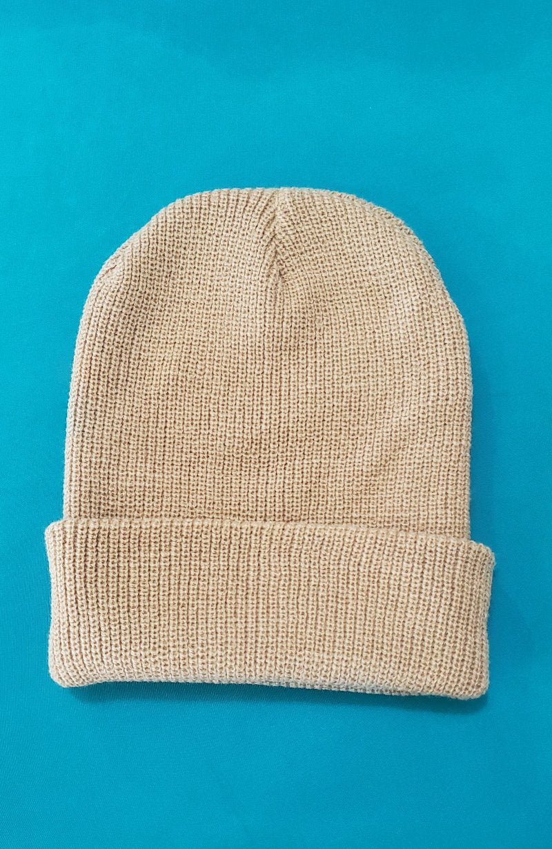 Tan Slouchy Knit Beanie