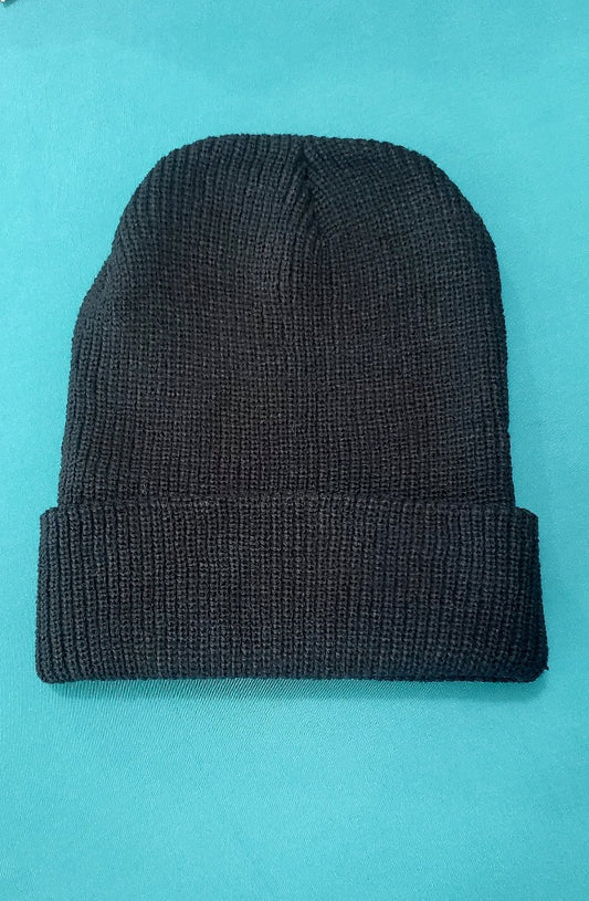 Black Slouchy Knit Beanie