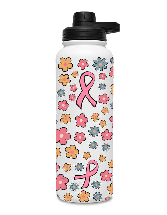 Breast Cancer Daisy Frosted Frog 40 oz. Tumbler