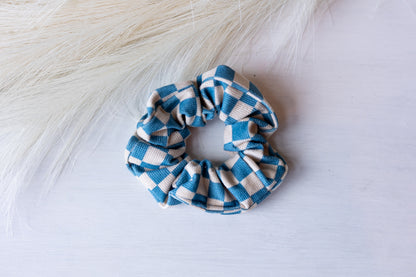 Checkered Hair Scrunchie - Multiple Colors