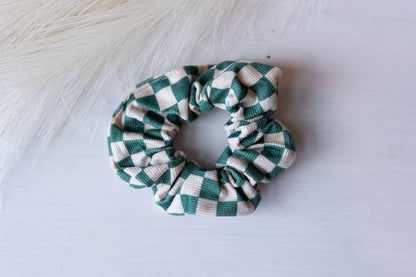 Checkered Hair Scrunchie - Multiple Colors
