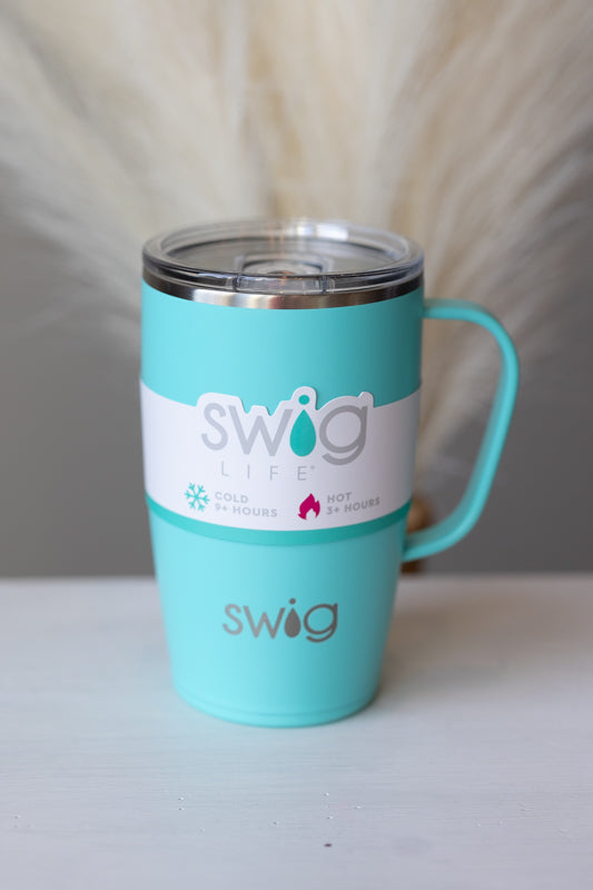 Solid Aqua 18oz SWIG Tumbler