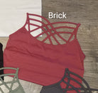 Brick Criss Cross Seamless Long Boutique Tank Tops Classy Closet Shop