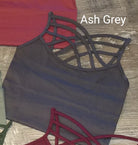 Ash Grey Criss Cross Seamless Long Boutique Tank Tops Classy Closet Shop