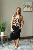 Leopard Henley Pocket Tank Top for Women's Summer Casual Outfits from Classy Closet Boutique