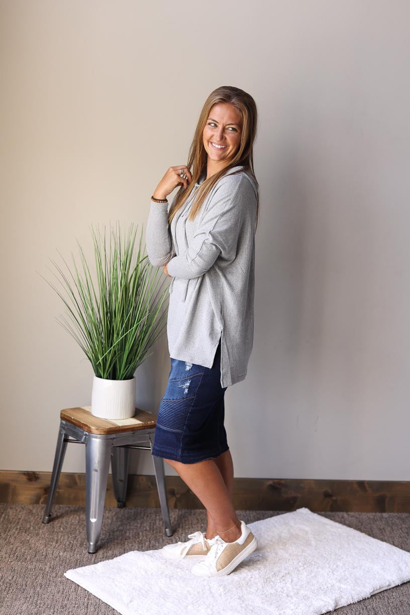 BRUSHED GREY DOLMAN HOODED SWEATER CLASSY CLOSET ONLINE BOUTIQUE NEAR ME FOR MODEST CLOTHING FASHION