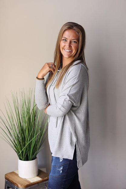 BRUSHED GREY DOLMAN HOODED SWEATER CLASSY CLOSET ONLINE BOUTIQUE NEAR ME FOR MODEST CLOTHING FASHION