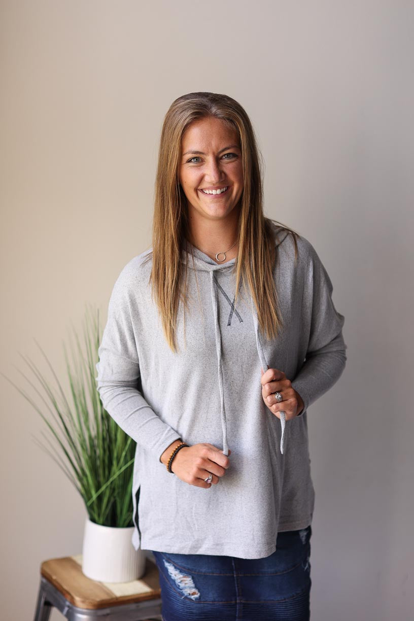 BRUSHED GREY DOLMAN HOODED SWEATER CLASSY CLOSET ONLINE BOUTIQUE NEAR ME FOR MODEST CLOTHING FASHION