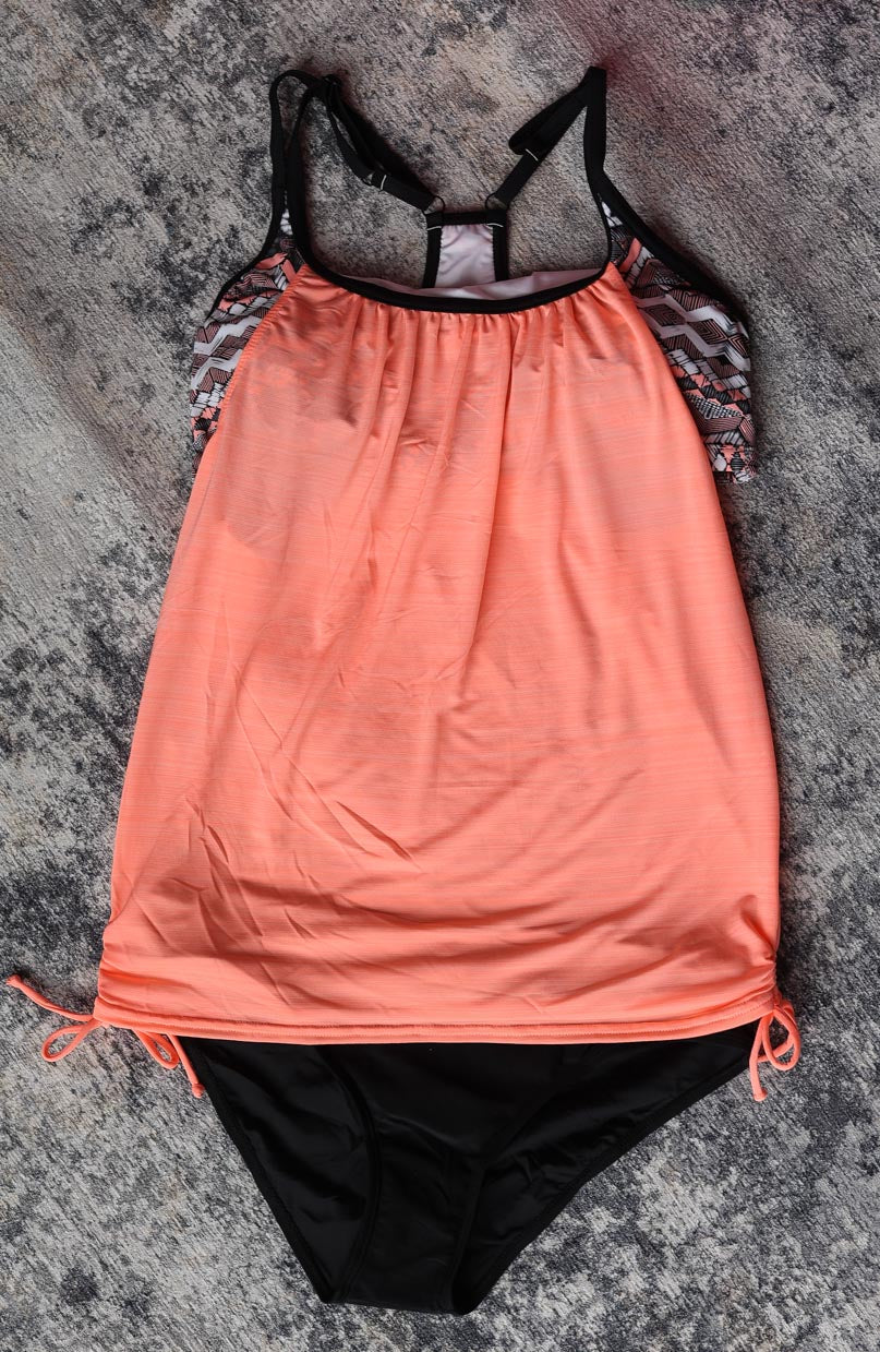 Pink Printed Lined 2-Piece Tankini Swimsuit Classy Closet Women's Boutique Swimwear Summer Swimsuit