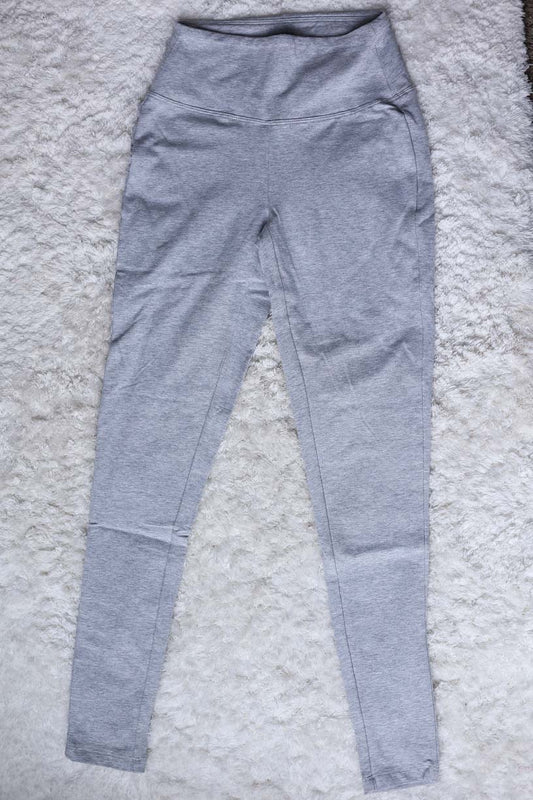 HEATHER GREY COTTON FULL LENGTH LEGGINGS FOR FALL WINTER CLASSY CLOSET ONLINE MODEST BOUTIQUE NEAR ME FOR MODEST WOMEN'S CLOTHING
