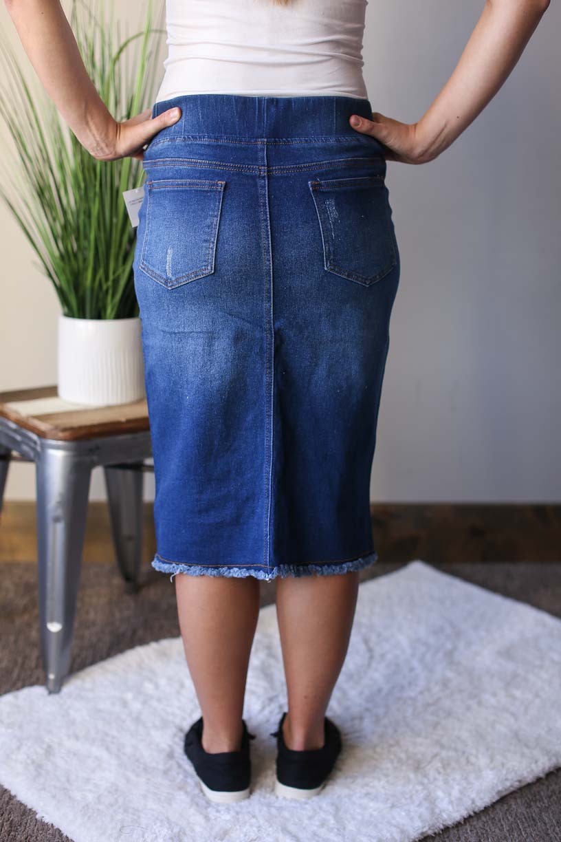 Buy Denim Ruffle Skirt online | Lazada.com.ph