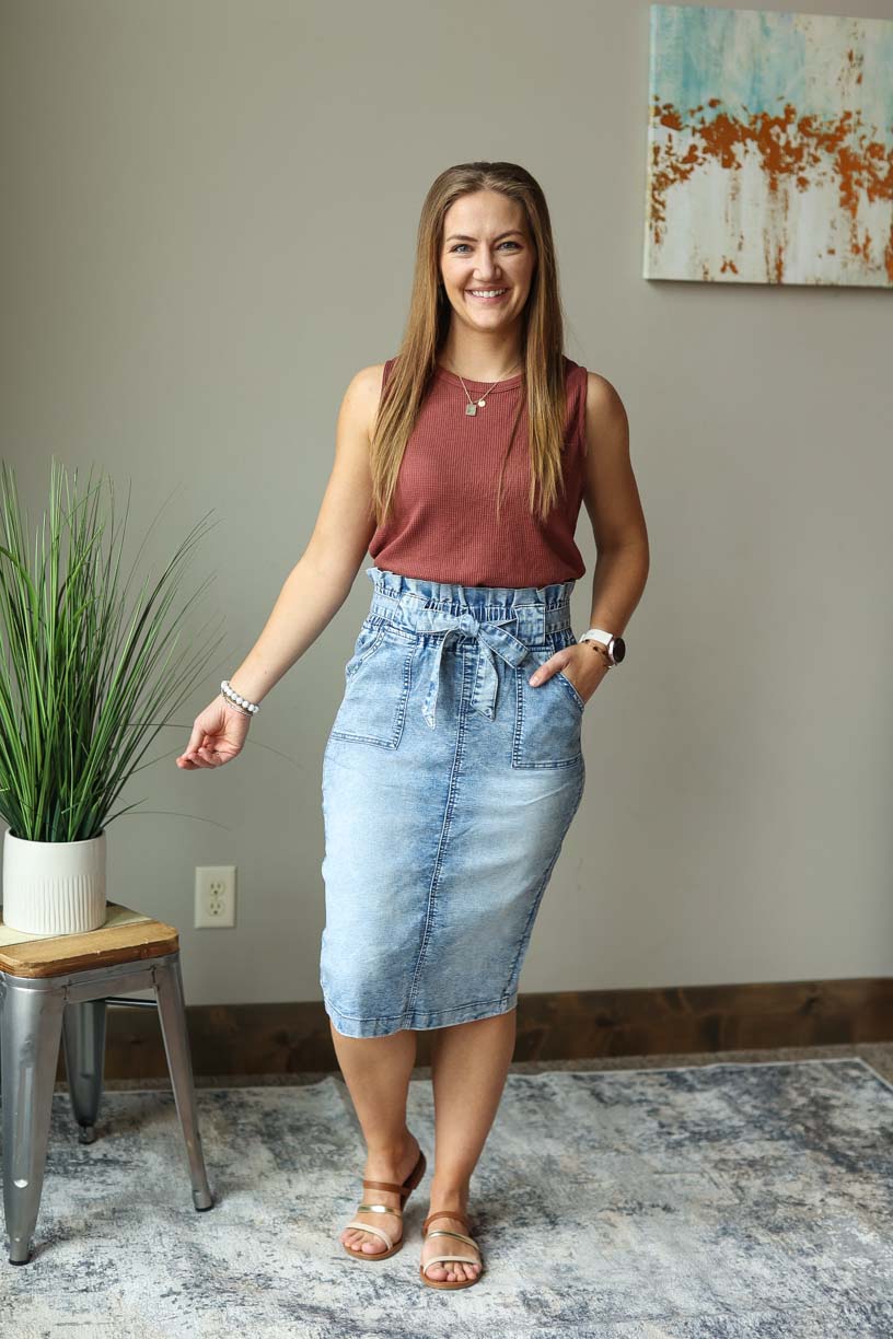 Plum Crewneck Waffle Knit Top for Everyday Casual Summer Outfits