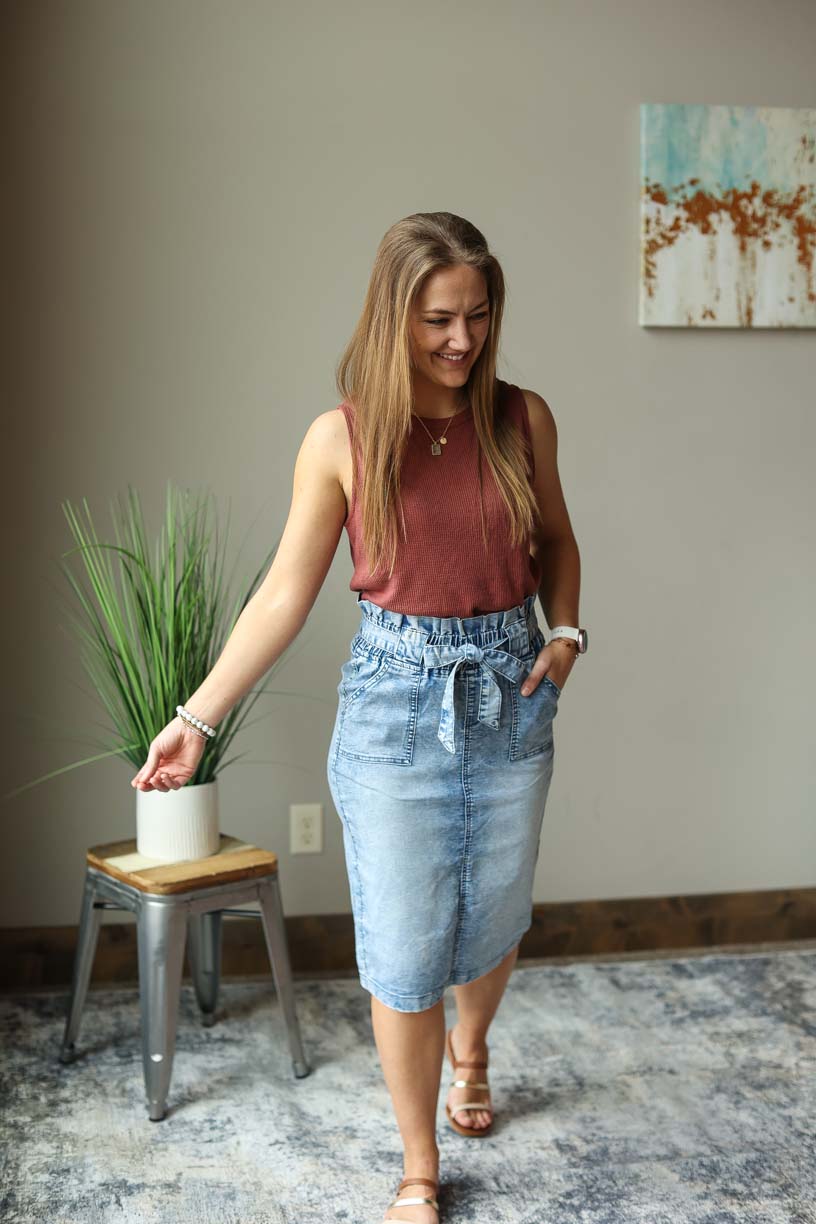 Plum Crewneck Waffle Knit Top for Everyday Casual Summer Outfits
