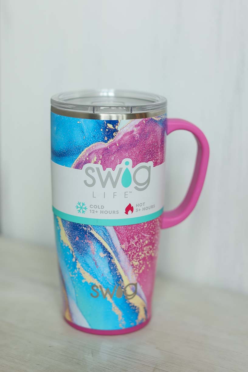 Pink Purple Razzleberry 22oz. Swig Mug Tumbler at Classy Closet Women's Boutique Summer Tumbler