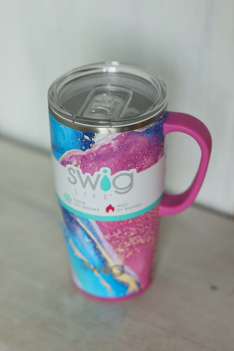 Pink Purple Razzleberry 22oz. Swig Mug Tumbler at Classy Closet Women's Boutique Summer Tumbler