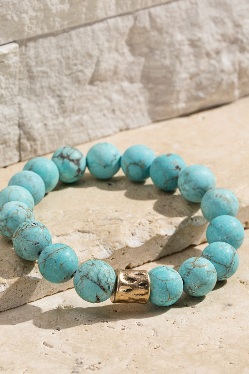 Turquoise Stretchy Stackable Bracelet Fashion Jewelry at Classy Closet Online Boutique for Women's Clothing Accessories